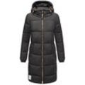 MARIKOO Damen Winter Steppmantel Stepp Jacke Mantel Parka warm mit Kapuze Nomadiaa