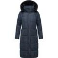 NAVAHOO Damen Winter Steppmantel Stepp Jacke Mantel Parka Mit Warm Kapuze & Recyceltes Obermaterial Blitzliebe