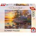 Schmidt Spiele Puzzle Darrell Bush: Bootshaus mit Kanus