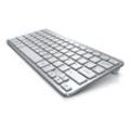 CSL Wireless-Tastatur, 2,4Ghz Slim Design Mini Keyboard, platzsparend, ergonomisch, Kabellos, silber