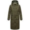 MARIKOO Damen Winter Steppmantel Stepp Jacke Mantel Parka warm mit Kapuze Soranaa