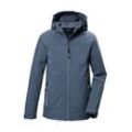 Softshelljacke KILLTEC "KOW 366 BYS SFTSHLL JCKT" Gr. 116, blau (graublau) Kinder Jacken