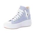 Sneaker CONVERSE "CHUCK TAYLOR ALL STAR MOVE PLATFORM" Gr. 36, lila (lila pewter, weiß, schwarz), Textil, Schuhe