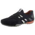 Sneaker GEOX "Snake", Herren, Gr. 48, blau (dunkelblau), Veloursleder, Mesh, sportlich, Schuhe, mit Geox Spezial Membrane, Freizeitschuh, Halbschuh, Schnürschuh