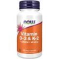 Now Foods, D-3 & K-2, 1,000 IU / 45 mcg, 120 Veggie Caps [1.983,33 EUR pro kg]