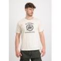 T-Shirt ALPHA INDUSTRIES "Alpha Industries Men - T-Shirts USN Cat T-Shirt" Gr. XL, weiß (vintage weiß), Herren, Shell: 100% Cotton, Shirts