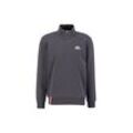 Sweater ALPHA INDUSTRIES "Alpha Industries Men - Sweatshirts Half Zip Sweater SL", Herren, Gr. M, grau (vintage grau), Obermaterial: 80% Baumwolle, 20% Polyester, regular fit, Sweatshirts