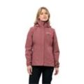 Funktionsjacke JACK WOLFSKIN "STORMY POINT 2L JKT W" Gr. XS, rot (rot ochre), Damen, Obermaterial: 100% Polyester, Jacken, mit verstaubarer Kapuze, wasserdicht, atmungsaktiv und winddicht