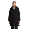 Winterjacke TOM TAILOR DENIM Gr. M (38), schwarz (deep schwarz), Damen, Obermaterial: 85% Polyester, 15% Baumwolle. Futter: 100% Jacken mit Kapuze