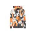 Hoodie ALPHA INDUSTRIES "Alpha Industries Men - Hoodies Basic Zip Hood Camo PP", Herren, Gr. L, orange (orange grau camo), Obermaterial: 80% Baumwolle, 20% Polyester, regular fit, Sweatshirts