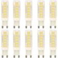 Beijiyi - 10 x G9 LED-Leuchtmittel, 7 w, 76 smd, 2835 LEDs, hohe Beleuchtung, 700 lm, LED-Leuchtmittel, Warmweiß 3000 k, ersetzt 70 w Halogenlampen,