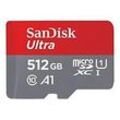 SanDisk Ultra - Flash-Speicherkarte (microSDXC-an-SD-Adapter inbegriffen) - 512 GB - A1 / UHS Class 1 / Class10 - microSDXC UHS-I