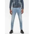 Slim-fit-Jeans G-STAR "3301 Slim" Gr. 31, Länge 30, blau (light indigo), Herren, Denim/Jeans, Obermaterial: 98% Baumwolle, 2% Elasthan, Abriebeffekte, Jeans, mit toller Waschung und Elasthan