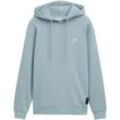 TOM TAILOR DENIM Herren Hoodie mit Logo-Details, blau, Uni, Gr. XXL