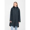 Regen- und Matschjacke ILSE JACOBSEN "RAIN128" Gr. 36, blau (schwarz indigo) Damen Jacken Atmungsaktiv, Kapuze, wasserdicht, leicht, YKK 2-Wege Reißverschluss