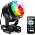 Discokugel, 360° drehbare LED-Partylampe, musikaktivierte Discolampe mit Fernbedienung, 7 Farben, RGB, dynamische Disco-Lichteffekte für Party,