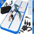 KESSER® Turnmatte Aufblasbar Airtrack Fitness-Matte Gymnastikmatte 3/4/5/6m inkl. Tragetasche & elektr. Luftpumpe Yogamatte Tumbling Matten Blau /