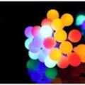 Aougo - LED-Girlande, 10 Meter, 100 mehrfarbige RGB-Kugeln, RGB-Kugellichtgirlande, 100 LED-Kugeln, 8 Beleuchtungsmodi, wasserdicht, IP44,