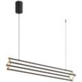 Pendellampe Hängelampe Esstischleuchte Stab Design schwarz gold led h 150 cm