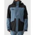 Skijacke 4F, Herren, Gr. XL, blau, Web, Obermaterial: 100% Polyester. Futter: 100% Polyester. Wattierung: 100% Polyester, colorblocking, sportlich, hoch geschlossener Ausschnitt, Langarm eingesetzt eingefasste Kante mit Klettverschluss, Jacken