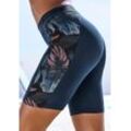 LASCANA ACTIVE Funktionsshorts blau Gr. XS (32/34) für Damen. Mit Logodruck. Eng. Nachhaltig.