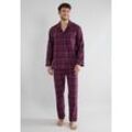 Pyjama TOM TAILOR Gr. 50, rot (rot, dunkel, karo), Herren, Obermaterial: 100% Baumwolle, kariert, Homewear-Sets, mit klassischem Karo-Muster