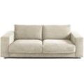 2-Sitzer 3C CANDY "Enisa softig und legeres Big-Sofa, bequem und komfortabel", beige (nature), B:230cm H:85cm T:127cm, 88% Polyester, 12% Polyacryl, Sofas, Zeitloses und stylisches Loungemöbel, in Breitcord