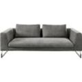 3-Sitzer 3C CANDY "Marango elegantes Designsofa, bequem", grau (dunkelgrau), B:230cm H:83cm T:98cm, 88% Polyester, 12% Polyacryl, Sofas, Lose Rücken- und Sitzkissen Cord-Bezug