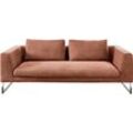 3-Sitzer 3C CANDY "Marango elegantes Designsofa, bequem", braun (rost), B:230cm H:83cm T:98cm, 88% Polyester, 12% Polyacryl, Sofas, Lose Rücken- und Sitzkissen Cord-Bezug