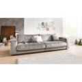 Big-Sofa 3C CANDY "Enisa II, elegantes Mega-Sofa, super bequem und toll verarbeitet", silber, B:290cm H:86cm T:127cm, Korpus/Basismaterial: 100% Polyester. Sitzfläche: 100% Polyester, Sofas, bestehend aus Modulen, daher auch individuell aufstellbar