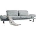 2-Sitzer 3C CANDY "Mallow Designsofa mit Komfortfunktionen, modern und bequem", grau, B:228cm H:83cm T:103cm, 100% Polyester, Sofas, Verstellbare Armlehne und Kopfteil, manuelle Sitztiefenverstellung