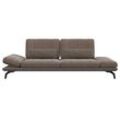 3-Sitzer FLEXLUX "Tropea Funktionssofa, Designsofa, Relaxfunktion, TV-Couch", braun (taupe braun), B:252cm H:90cm T:145cm, Sofas, mit Armteilverstellung sowie Sitztiefenverstellung, Breite 252 cm