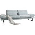 2-Sitzer 3C CANDY "Mallow Designsofa mit Komfortfunktionen, modern und bequem", grün (mint), B:228cm H:83cm T:103cm, 100% Polyester, Sofas, Verstellbare Armlehne und Kopfteil, manuelle Sitztiefenverstellung