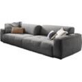 Big-Sofa 3C CANDY "Yoshy Mega Sofa mit Komfortfunktionen, modern und bequem", grau (dunkelgrau), B:298cm H:74cm T:120cm, 88% Polyester, 12% Polyacryl, Sofas, Zwei Sitztiefen durch verstellbare Rückenlehne, Bezug in Cord