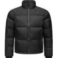 Outdoorjacke RAGWEAR "Stafen", Herren, Gr. L (52), schwarz, Obermaterial 1: 100% Polyester, Obermaterial 2: 100% Nylon, Innenfutter: 100% Polyester, Wattierung: 100% Polyester, sportlich, gerade hüftbedeckend, hoch geschlossener Ausschnitt, Langarm Ärmel ohne Ärmelschlitz Rippstrickbündchen, Jacken, Wasserdichte Herren Winterjacke im Retro-Look