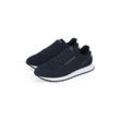 Sneaker TOMMY HILFIGER "NEW RUNNER EVA MIX FLAG", Herren, Gr. 41, blau (dunkelblau), Textil, Lederimitat, Veloursleder, sportlich, Schuhe, Freizeitschuh, Halbschuh, Schnürschuh mit gepolstertem Schaftrand