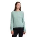 Strickpullover BETTY & CO "Betty & Co Strickpullover mit Struktur", Damen, Gr. 36, grün (mint, camel), Strick, Obermaterial: 76% Polyacryl, 12% Wolle, 9% Polyamid, 3% Mohair., casual, lässig geschnitten normal, Rundhals, Langarm, Pullover, Struktur