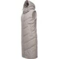 Steppweste RAGWEAR "Suminka Vest" Gr. 4XL (48), beige (elfenbeinfarben), Damen, Außenmaterial: 100% Polyester, Innenfutter: 100% Polyester, Wattierung: 100% Polyester, Westen, Wasserdichte, lange Damen Winterweste