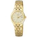 Solaruhr CITIZEN "EW1262-55P", gold (goldfarben), Armbanduhren, Damen, Armbanduhr, Damenuhr, Edelstahlarmband, Datum