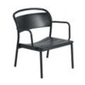 Muuto - Linear Steel Lounge Armchair, anthrazitschwarz RAL 7021