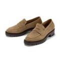 Veloursleder-Loafer - Braun - Gr.: 37