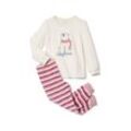 Tchibo Kinder-Nicki-Pyjama - Creme/Gestreift - Kinder - Gr.: 110/116