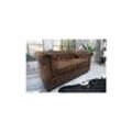 riess-ambiente 2er Sofa CHESTERFIELD - 150cm antik braun mit Knopfheftung und Federkern