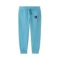 TOM TAILOR Jungen Jogginghose mit Badge, blau, Uni, Gr. 128/134