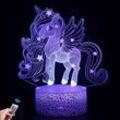 3D-Einhorn-Nachtlicht, 16 farbwechselnde 3D-Lampe mit Fernbedienung, Weihnachten, Halloween, Geburtstagsgeschenk für Baby, Jungen, Mädchen,