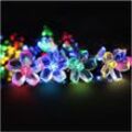 Outdoor Solar Girlande, Mr. Twinklelight 6,5m 50 led Blumen Lichterkette mit 2 Beleuchtungsmodi Lichtdekoration für Weihnachten, Baum, Garten,