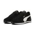 Sneaker PUMA "ST RUNNER V4 SD" Gr. 37, schwarz-weiß (puma schwarz, puma weiß, puma silber), Leder, Schuhe