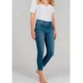 Slim-fit-Jeans ANGELS "ORNELLA" Gr. 38, N-Gr, blau (mid blau used), Damen, Denim/Jeans, Obermaterial: 92% Baumwolle, 6% Polyester, 2% Elasthan, unifarben, Jeans