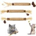 Longziming - Katzenminze-Sticks (3er-Pack), Kausticks für Katzen, Matatabi-Katze, Zahnkausticks helfen bei Zahnstein und Mundgeruch. Gesunde