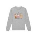 Sweatshirt F4NT4STIC "Retro Halloween Hocus Pocus I Need Coffee To Focus", Damen, Gr. L, grau (erdgrau), Obermaterial: 85% Baumwolle, 15% Polyester, casual, regular fit, Rundhals, Langarm ohne Bündchen, Sweatshirts, Premium Qualität